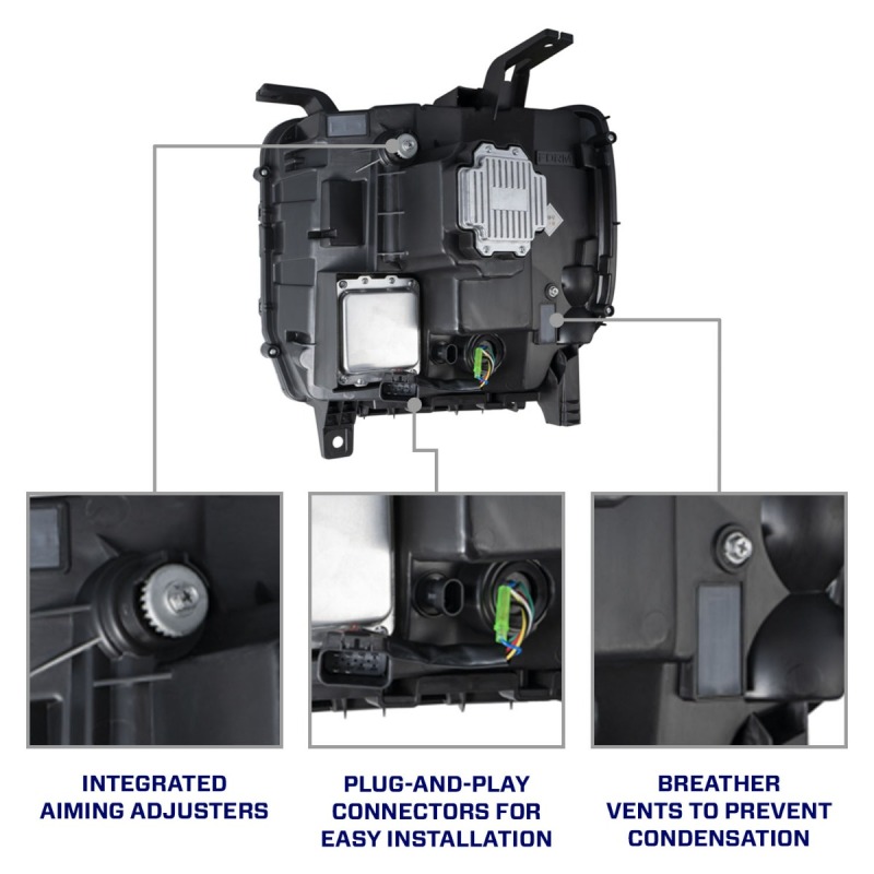 GMC Sierra Headlights - FORM Lighting - LED Projector - `14-`19
